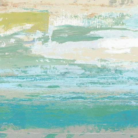 Beach Wash No. 6 Black Modern Wood Framed Art Print with Double Matting by Nicoll, Suzanne