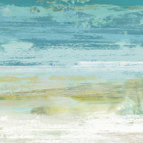 Beach Wash No. 8 Black Modern Wood Framed Art Print with Double Matting by Nicoll, Suzanne