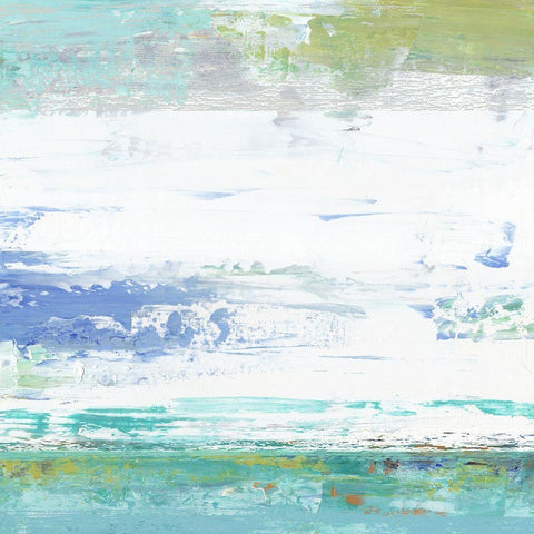 Beach Wash No. 9 Black Modern Wood Framed Art Print by Nicoll, Suzanne