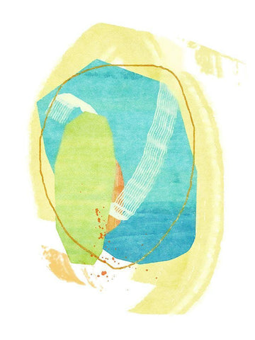 Confetti No. 1 White Modern Wood Framed Art Print with Double Matting by Nicoll, Suzanne
