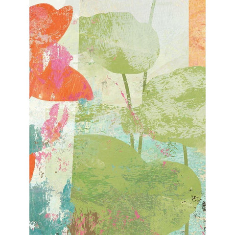 Lotus No. 2 Gold Ornate Wood Framed Art Print with Double Matting by Nicoll, Suzanne