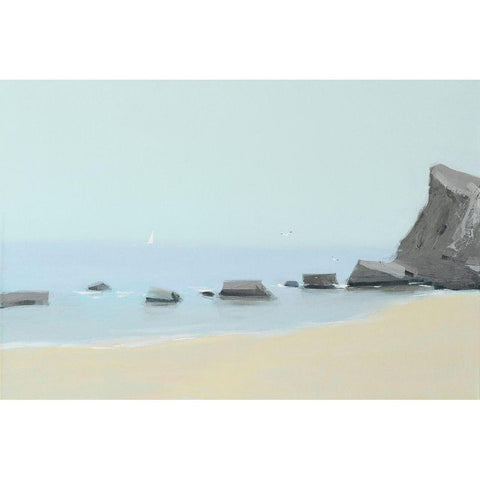 Morning On The Black Sea Black Modern Wood Framed Art Print by Nekraha, Igor