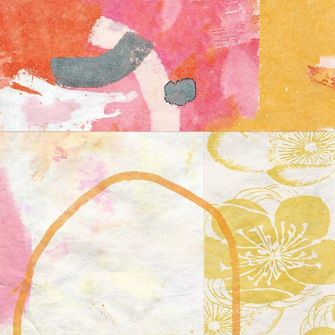 Kimono No. 1 White Modern Wood Framed Art Print with Double Matting by Nicoll, Suzanne