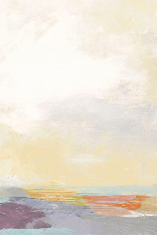 Pastel Sea White Modern Wood Framed Art Print with Double Matting by Nicoll, Suzanne
