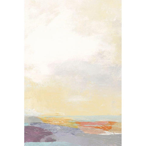 Pastel Sea Black Modern Wood Framed Art Print with Double Matting by Nicoll, Suzanne