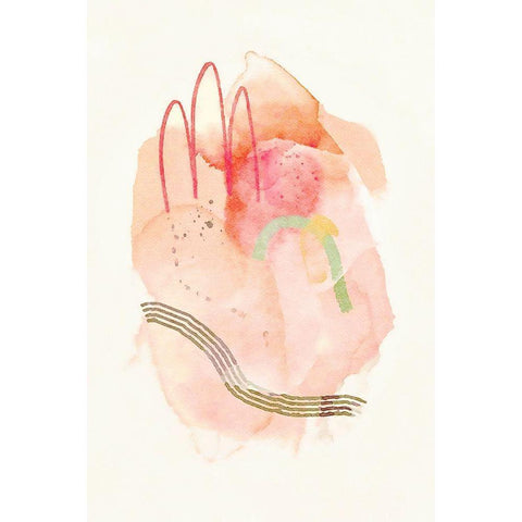 Peachy Keen No. 2 White Modern Wood Framed Art Print by Nicoll, Suzanne