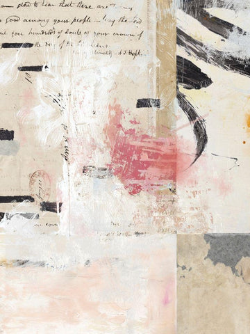 Torn No. 1 White Modern Wood Framed Art Print with Double Matting by Nicoll, Suzanne