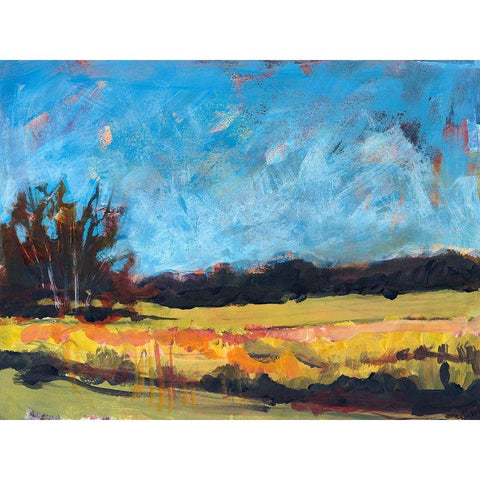 On The Road Black Modern Wood Framed Art Print with Double Matting by Nickell, Linda