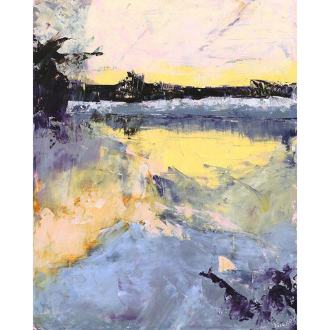 Winter Blues White Modern Wood Framed Art Print by Nickell, Linda