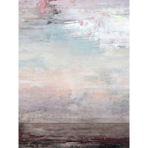 Purple Haze Black Modern Wood Framed Art Print with Double Matting by Nicoll, Suzanne