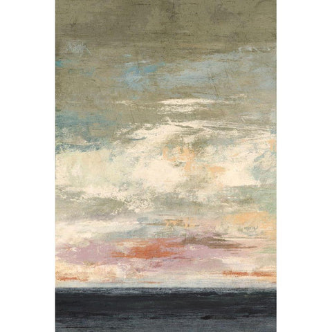 Quiet Tide Black Modern Wood Framed Art Print with Double Matting by Nicoll, Suzanne