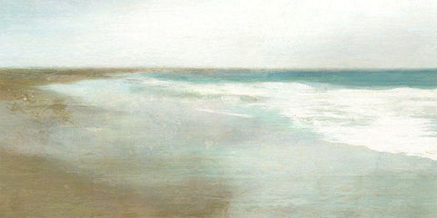 Surfside White Modern Wood Framed Art Print with Double Matting by Nicoll, Suzanne
