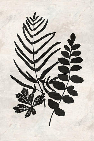 Botanica 1 White Modern Wood Framed Art Print with Double Matting by Nicoll, Suzanne