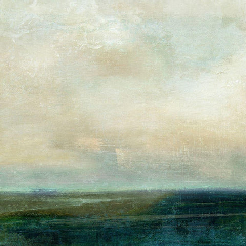 Emerald Sea Black Modern Wood Framed Art Print with Double Matting by Nicoll, Suzanne