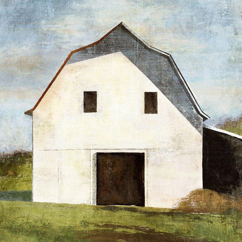 Hay Barn Black Modern Wood Framed Art Print with Double Matting by Nicoll, Suzanne