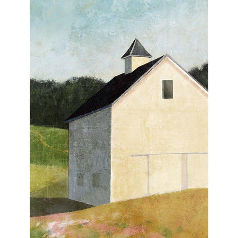 Hillside Barn Black Modern Wood Framed Art Print with Double Matting by Nicoll, Suzanne