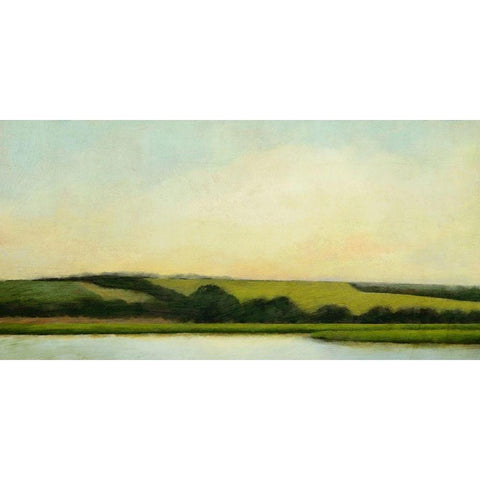Lake Zoar Black Modern Wood Framed Art Print with Double Matting by Nicoll, Suzanne