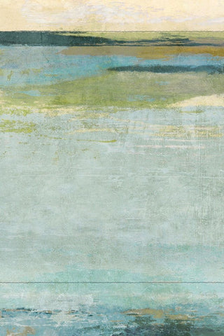 Seafoam 1 White Modern Wood Framed Art Print with Double Matting by Nicoll, Suzanne