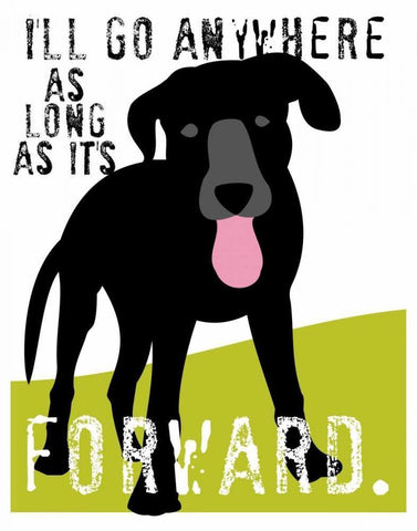 Ill Go Anywhere Black Ornate Wood Framed Art Print with Double Matting by Oliphant, Ginger