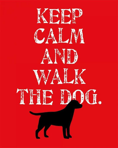 Keep Calm - Labrador White Modern Wood Framed Art Print with Double Matting by Oliphant, Ginger
