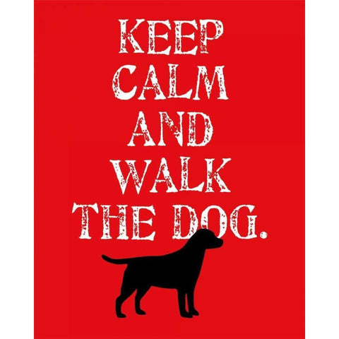 Keep Calm - Labrador Black Modern Wood Framed Art Print with Double Matting by Oliphant, Ginger