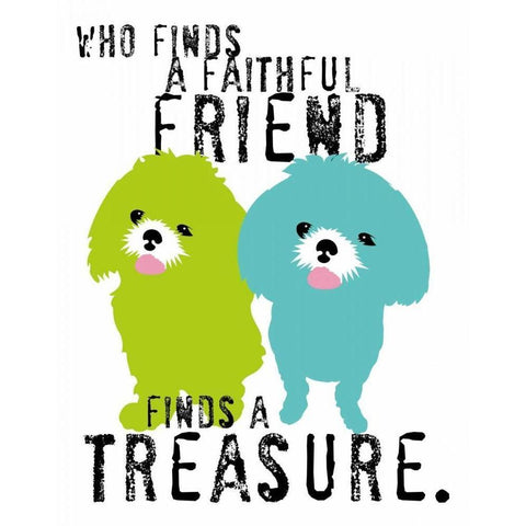 A Faithful Friend Gold Ornate Wood Framed Art Print with Double Matting by Oliphant, Ginger