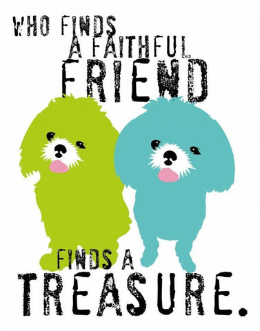A Faithful Friend Black Ornate Wood Framed Art Print with Double Matting by Oliphant, Ginger