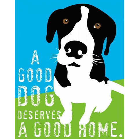 A Good Dog Black Modern Wood Framed Art Print by Oliphant, Ginger