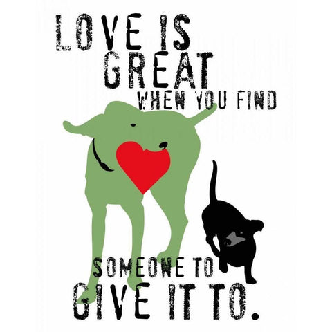 Love Is Great Gold Ornate Wood Framed Art Print with Double Matting by Oliphant, Ginger