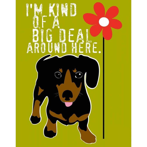 Big Deal Black Modern Wood Framed Art Print by Oliphant, Ginger