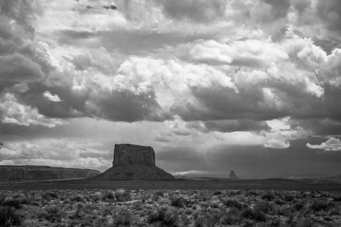 Monument Valley White Modern Wood Framed Art Print with Double Matting by Oldford, Tim