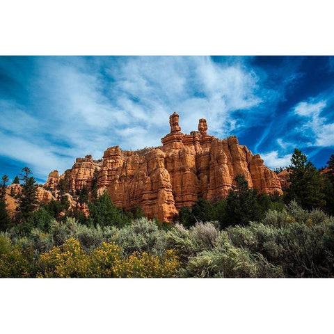 Red Canyon White Modern Wood Framed Art Print by Oldford, Tim