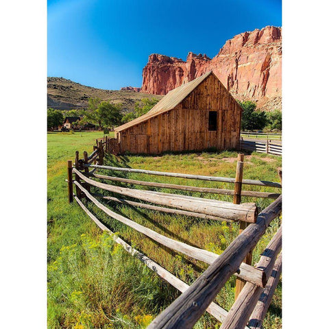 Utah Barn Black Modern Wood Framed Art Print by Oldford, Tim