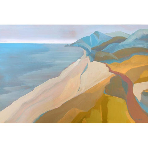 Point Mugu Black Modern Wood Framed Art Print with Double Matting by Oswald, Pete