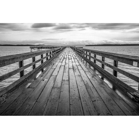 Sidney Pier Black Modern Wood Framed Art Print by Oldford, Tim