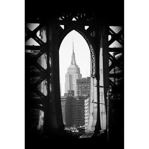 New York 2 Black Modern Wood Framed Art Print with Double Matting by Okula, Carina