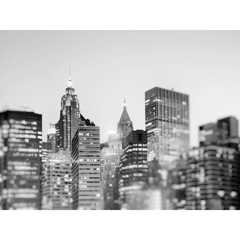 New York 3 Black Modern Wood Framed Art Print by Okula, Carina