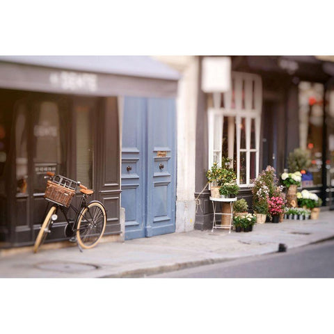 Paris Black Modern Wood Framed Art Print by Okula, Carina