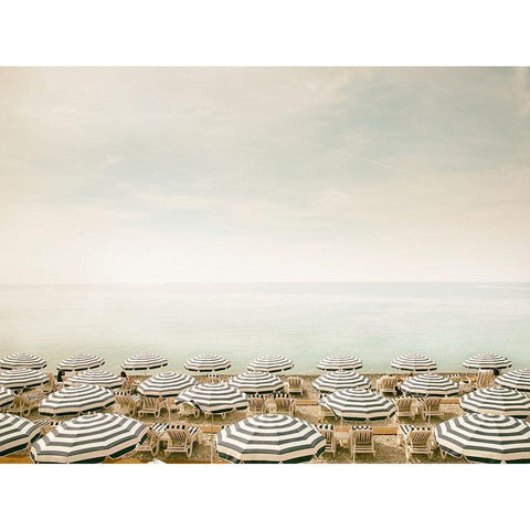 Seaside 4 Black Modern Wood Framed Art Print with Double Matting by Okula, Carina
