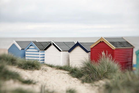 Seaside 6 White Modern Wood Framed Art Print with Double Matting by Okula, Carina