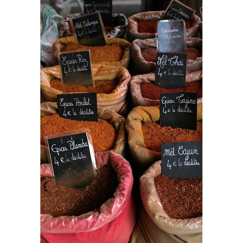 French Market No. 2 White Modern Wood Framed Art Print by Okula, Carina