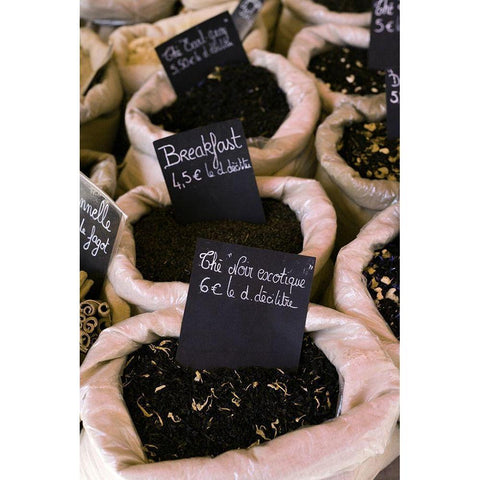 French Market No. 3 Black Modern Wood Framed Art Print with Double Matting by Okula, Carina