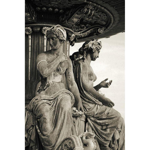 Paris No. 4 White Modern Wood Framed Art Print by Okula, Carina