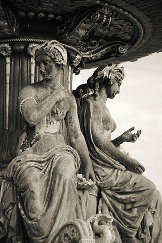 Paris No. 4 White Modern Wood Framed Art Print with Double Matting by Okula, Carina