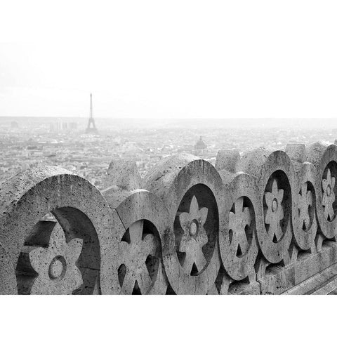 Paris No. 8 Black Modern Wood Framed Art Print with Double Matting by Okula, Carina