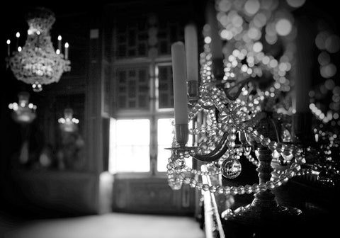 Paris Light Black Ornate Wood Framed Art Print with Double Matting by Okula, Carina