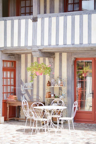 Sunshine Blues Black Ornate Wood Framed Art Print with Double Matting by Okula, Carina