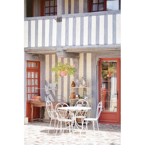 Sunshine Blues White Modern Wood Framed Art Print by Okula, Carina