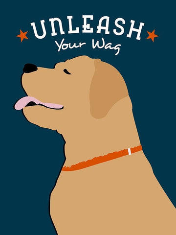 Unleash Your Wag Black Ornate Wood Framed Art Print with Double Matting by Oliphant, Ginger