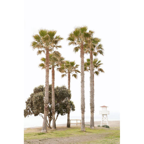 Mediterranean Mirage White Modern Wood Framed Art Print by Okula, Carina